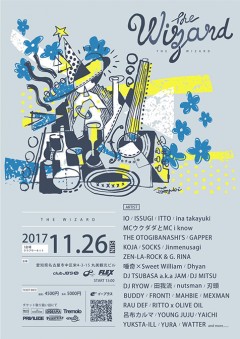 IO、ISSUGI、YOUNG JUJU、YUKSTA-ILL出演！名古屋にてクラブサーキットフェス『The Wizard』が開催！