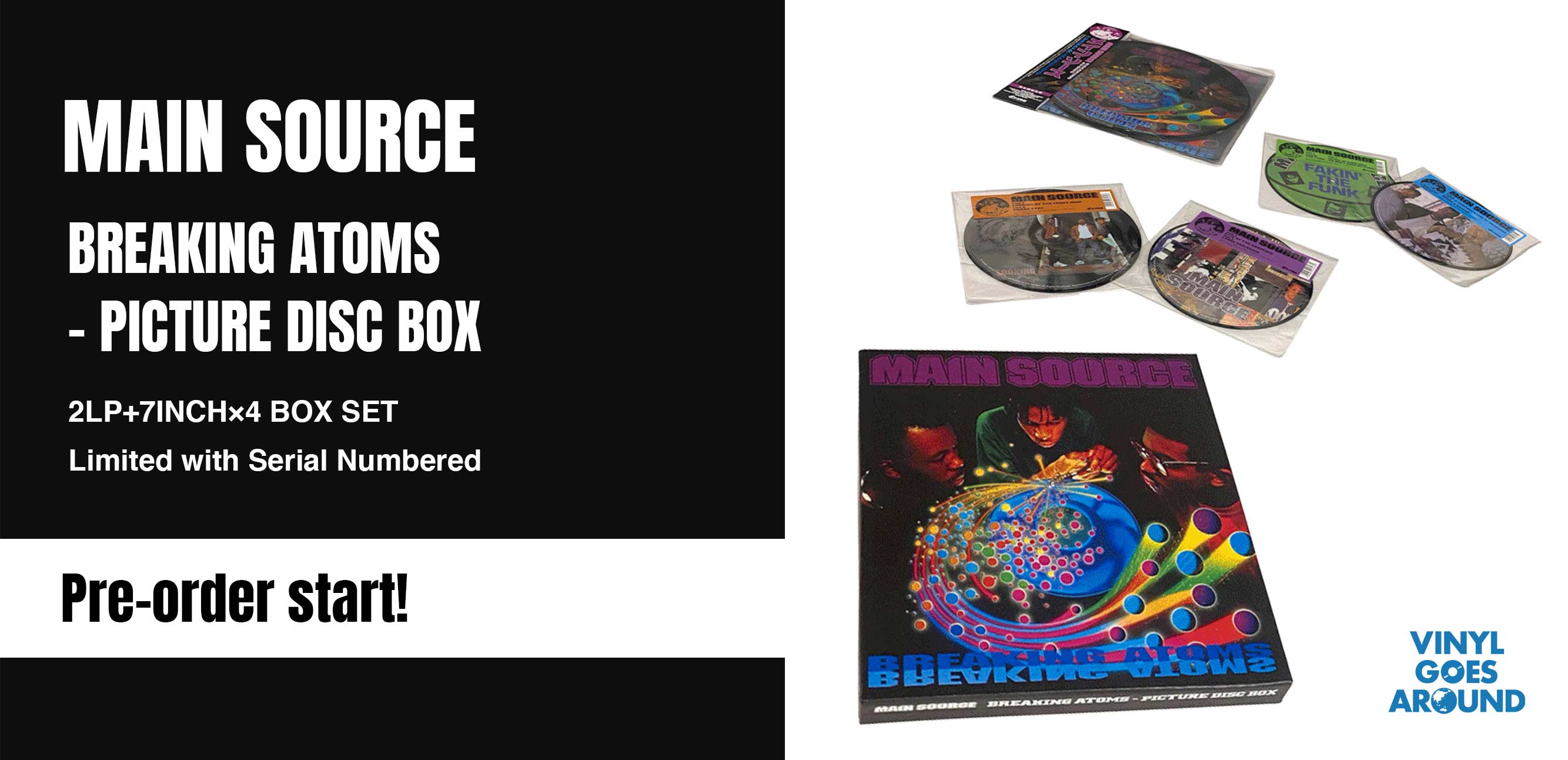 2023/3/15 MAIN SOURCE / BREAKING ATOMS - PICTURE DISC BOX